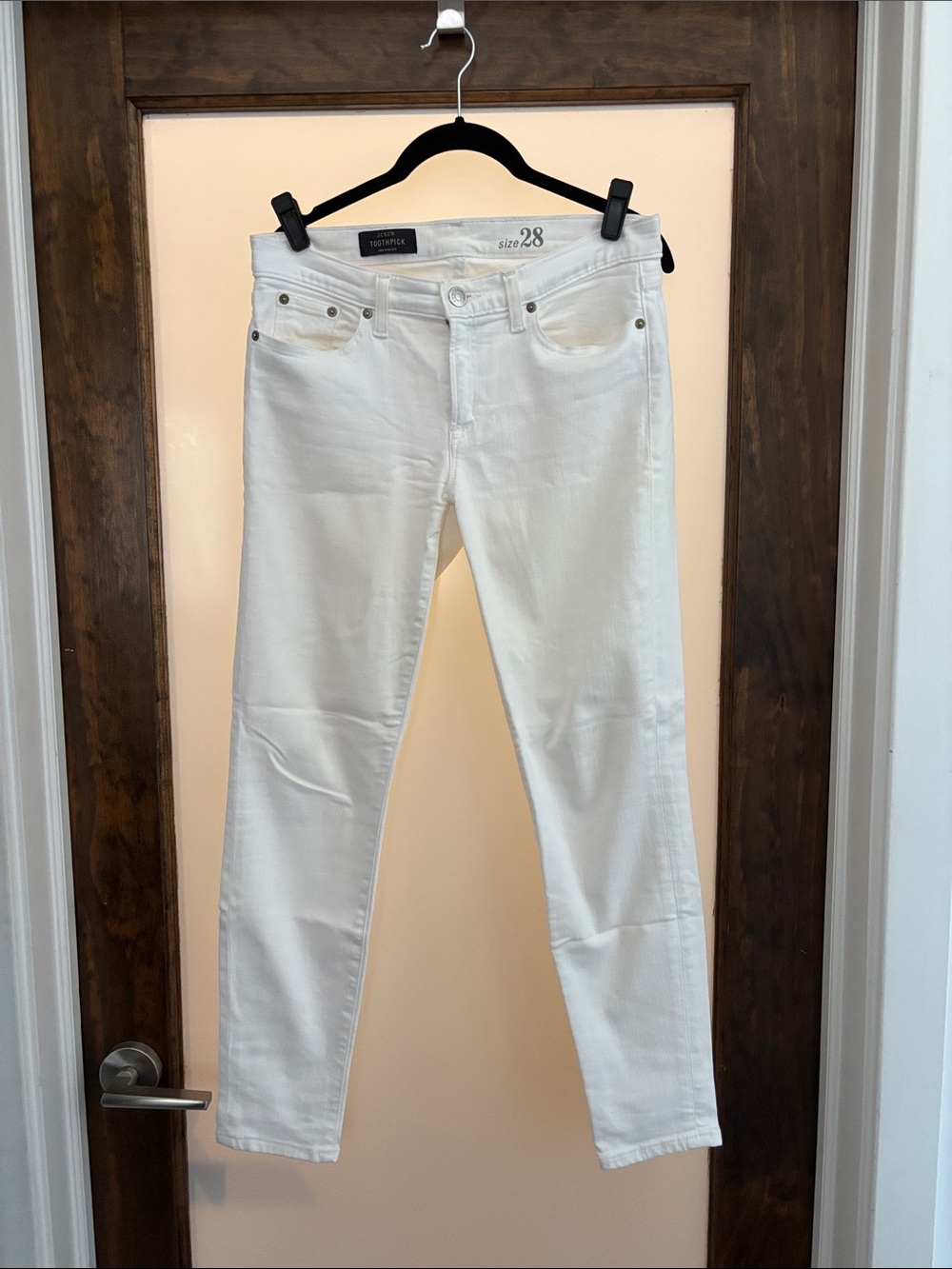J. Crew White Matchstick Jeans